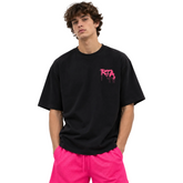 Colin Oversized Short Sleeve T-Shirt | Graffiti Pink