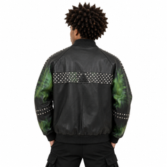 Artistry and Edge Hand-Painted Bomber