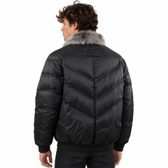 V Luxe Nylon Bomber
