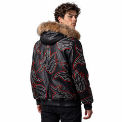 Crazy AL Fur Hood Bomber