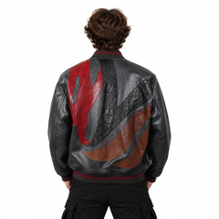 AL Gator Leather Bomber