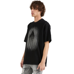 Colin Oversized Tee - Black Etched Monogram
