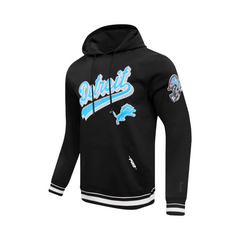NFL Detroit Lions Script Tail Men’s Rib Fleece Pullover Hoodie