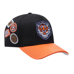 MLB Detroit Tigers DIY Pick Stitch Leather Pinch Front Strapback