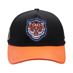MLB Detroit Tigers DIY Pick Stitch Leather Pinch Front Strapback