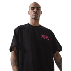 Colin Oversized Short Sleeve T-Shirt | Graffiti Pink