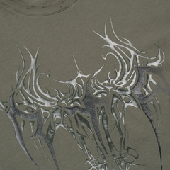 Colin Oversized Short Sleeve T-Shirt | Olive Cyber Sigilism