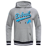 NFL Detroit Lions Script Tail Men’s Rib Fleece Pullover Hoodie