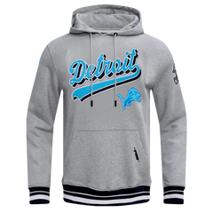 NFL Detroit Lions Script Tail Men’s Rib Fleece Pullover Hoodie