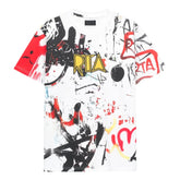 Liam Short Sleeve T-Shirt | White Graffiti