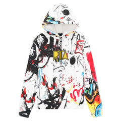 Dion Hoodie - White Graffiti