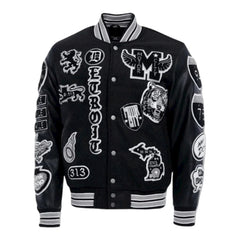 Big Men’s Motown Varsity Jacket (Gray Shadow)