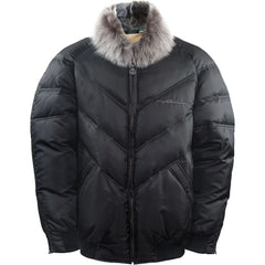 V Luxe Nylon Bomber