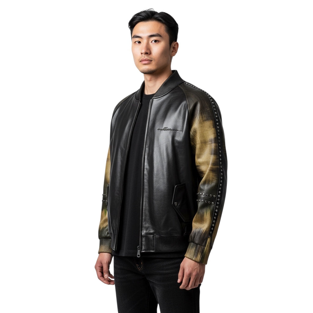 Artistry and Edge Hand-Painted Bomber