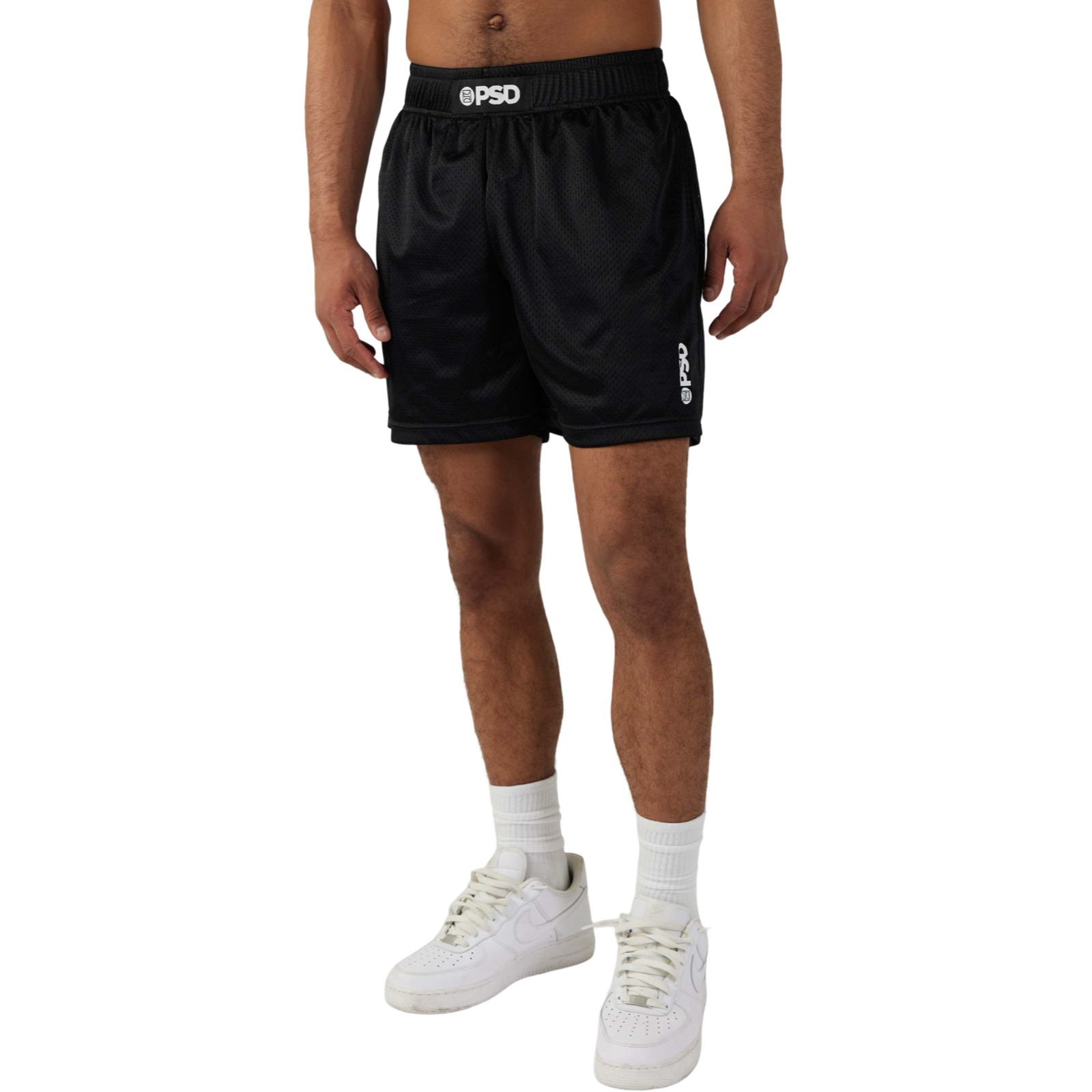 Black Active Solid Shorts