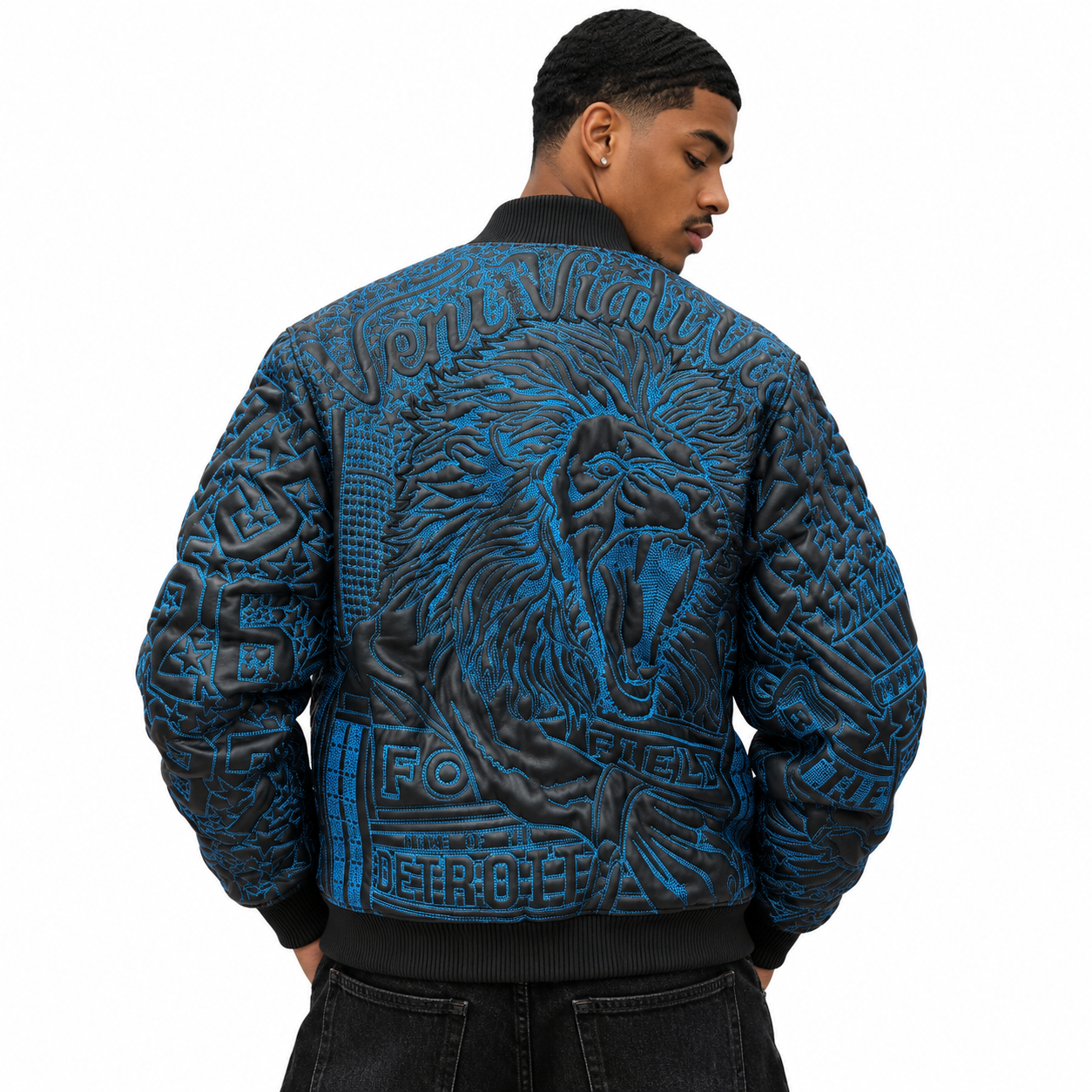 Unchained Embroidered Leather Jacket