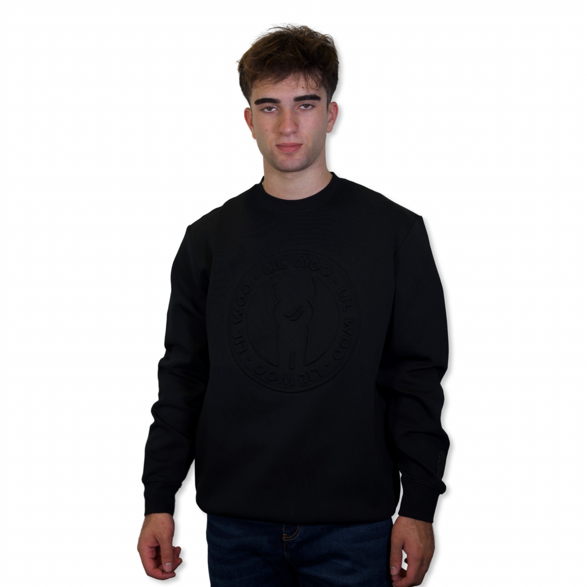 Embossed Crewneck Sweatshirt