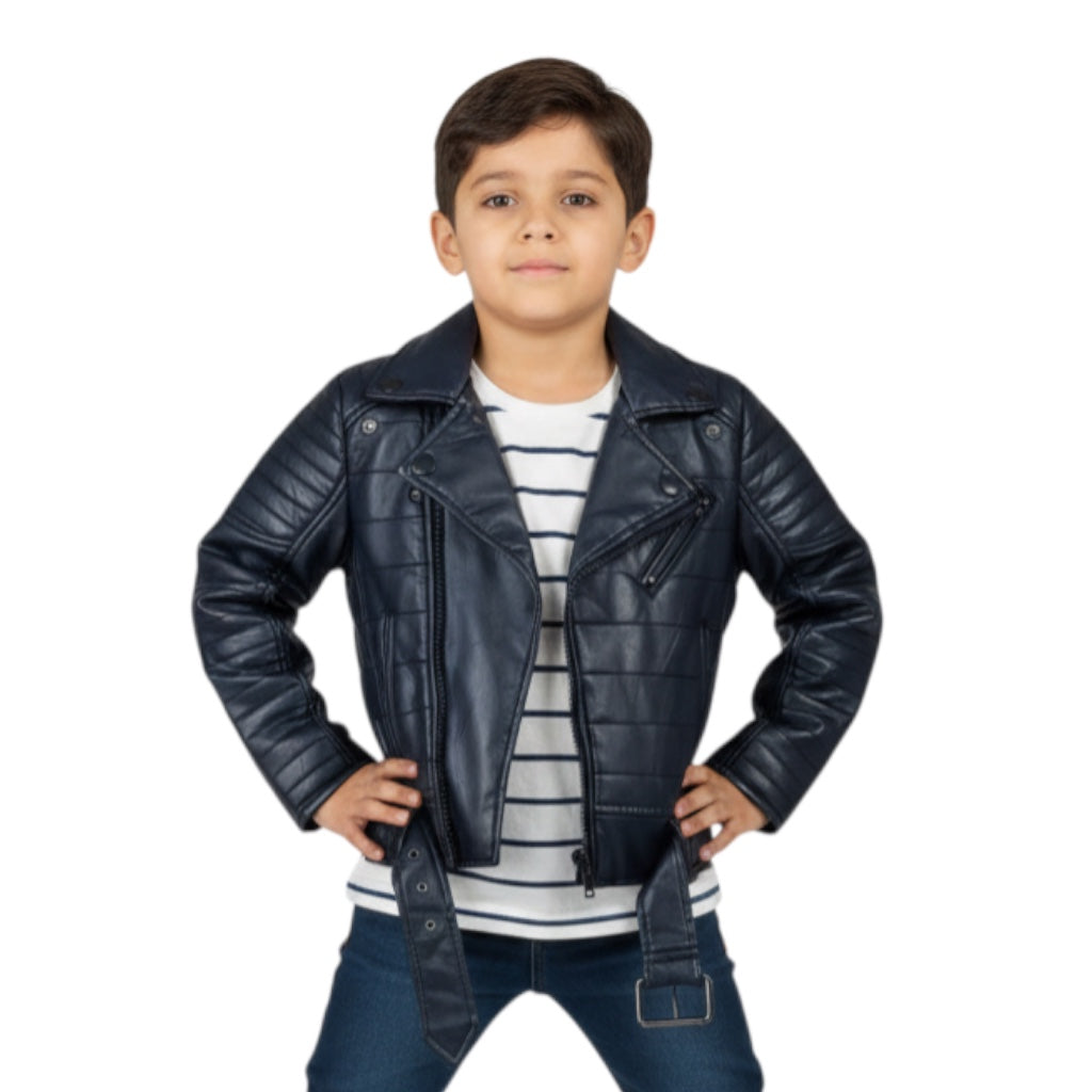 Jordan Craig Kid’s Biker Vegan Leather Moto Jacket