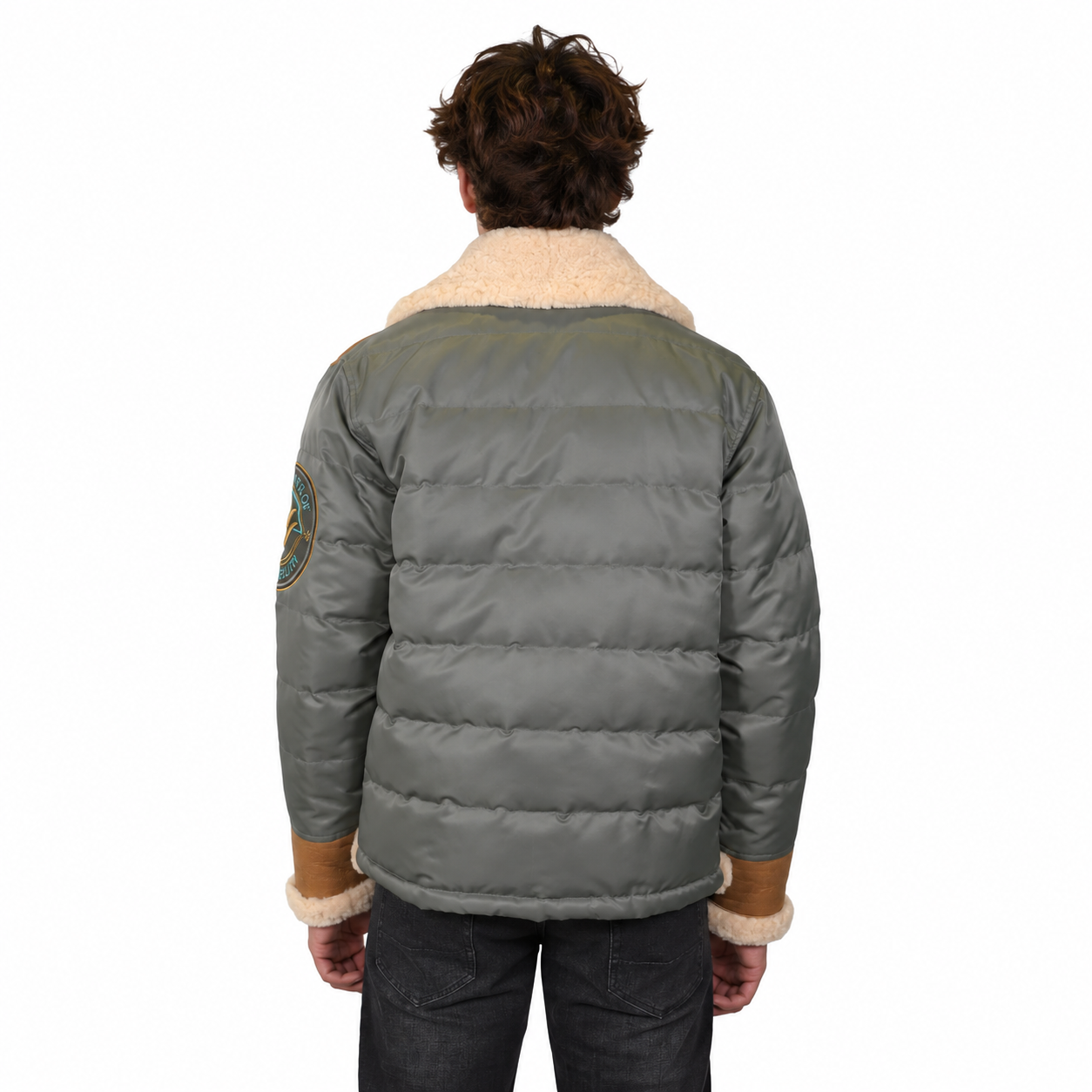 Shearling Luxe Nylon Flight Jacket