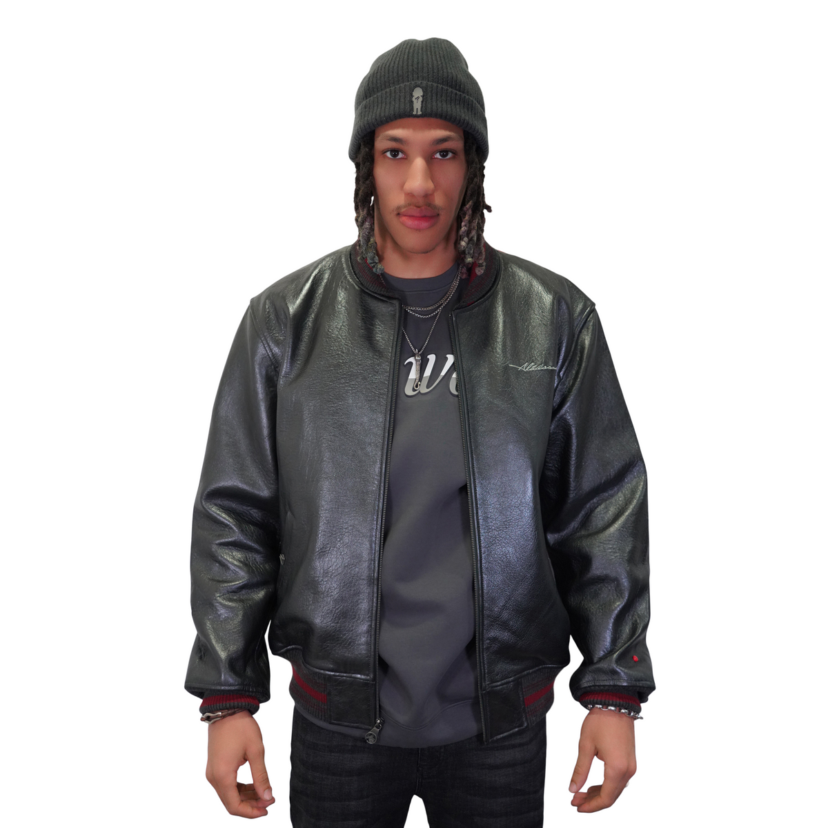 AL Gator Leather Bomber