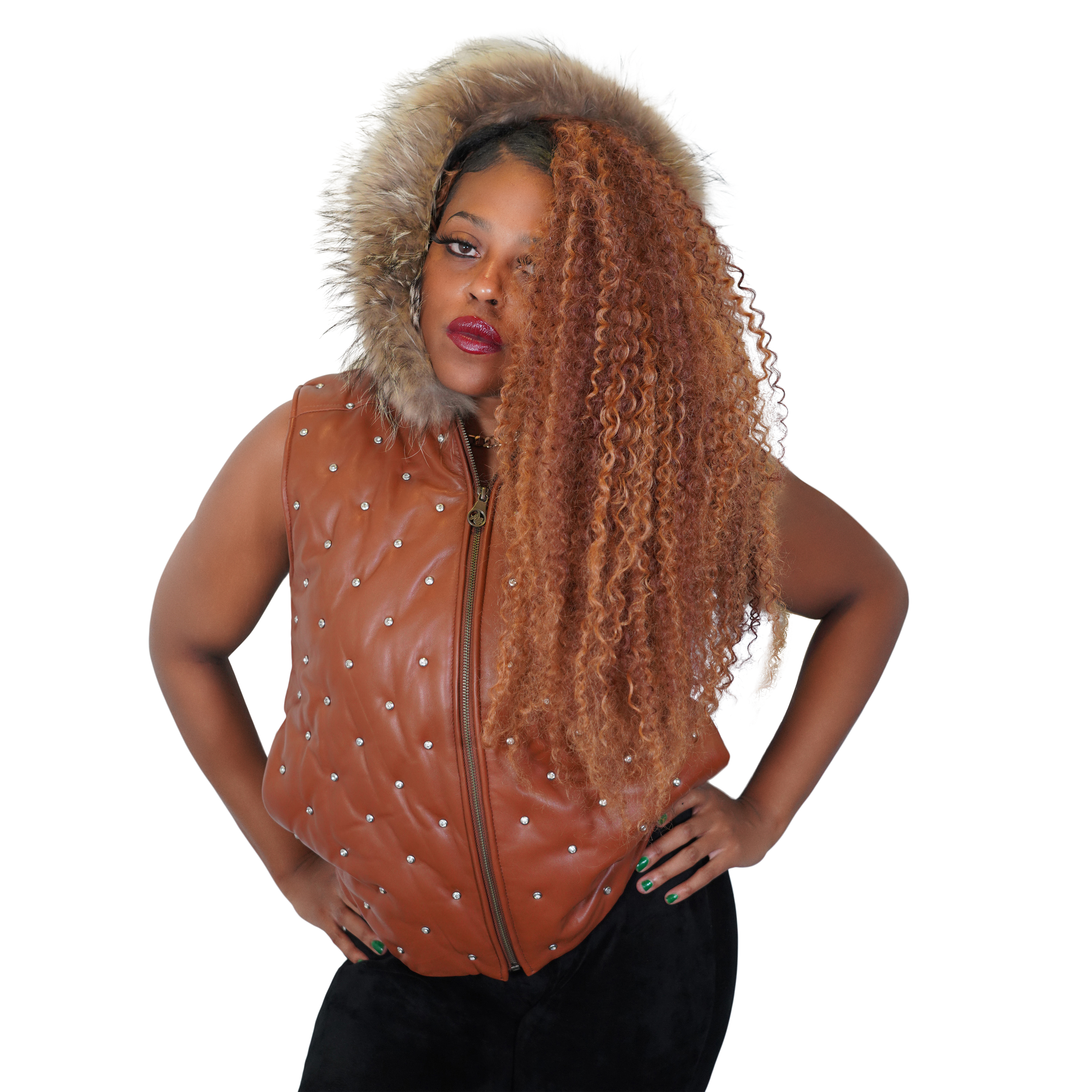 Studded Sophistication Leather Vest