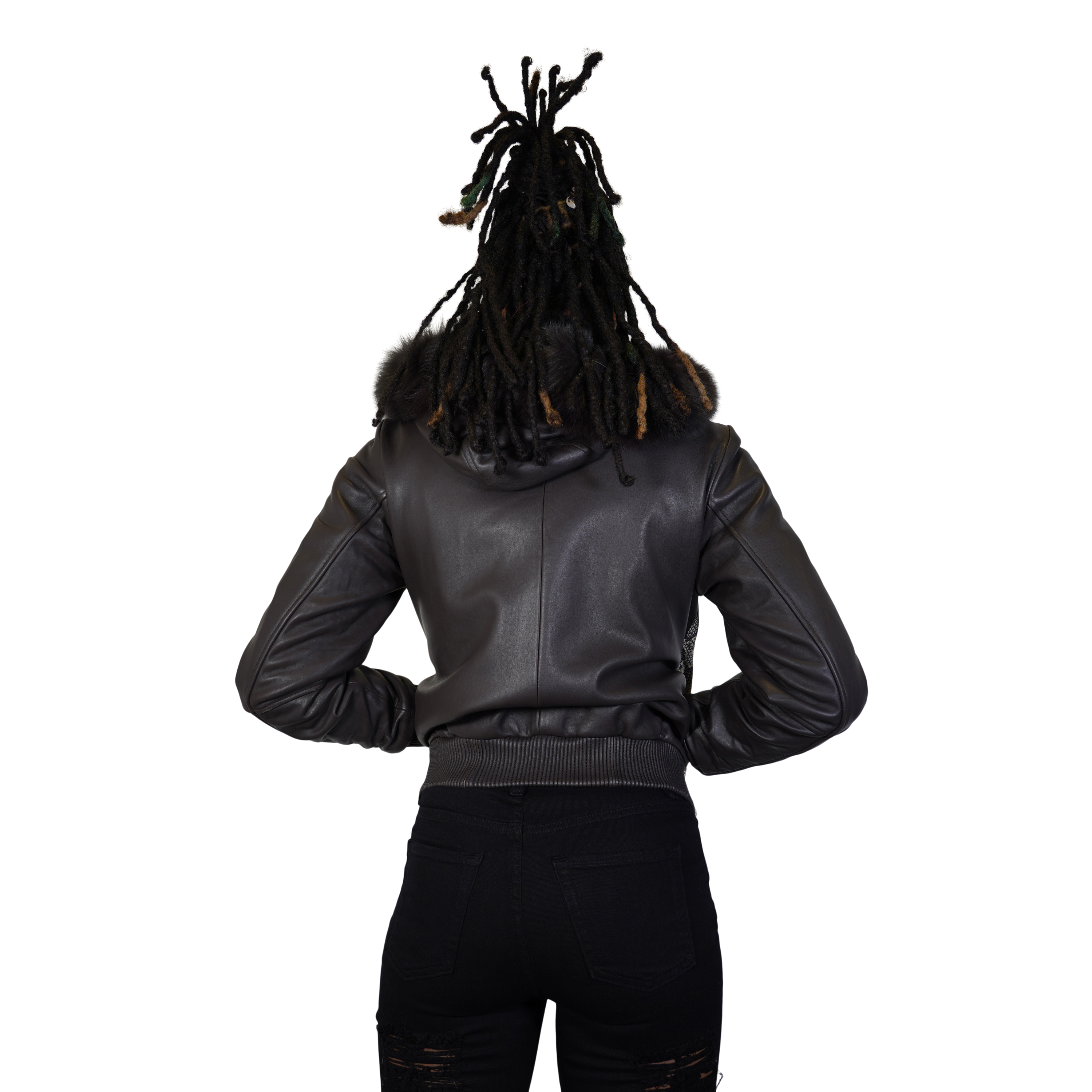 Women's Snakeskin Fusion Leather Jacket