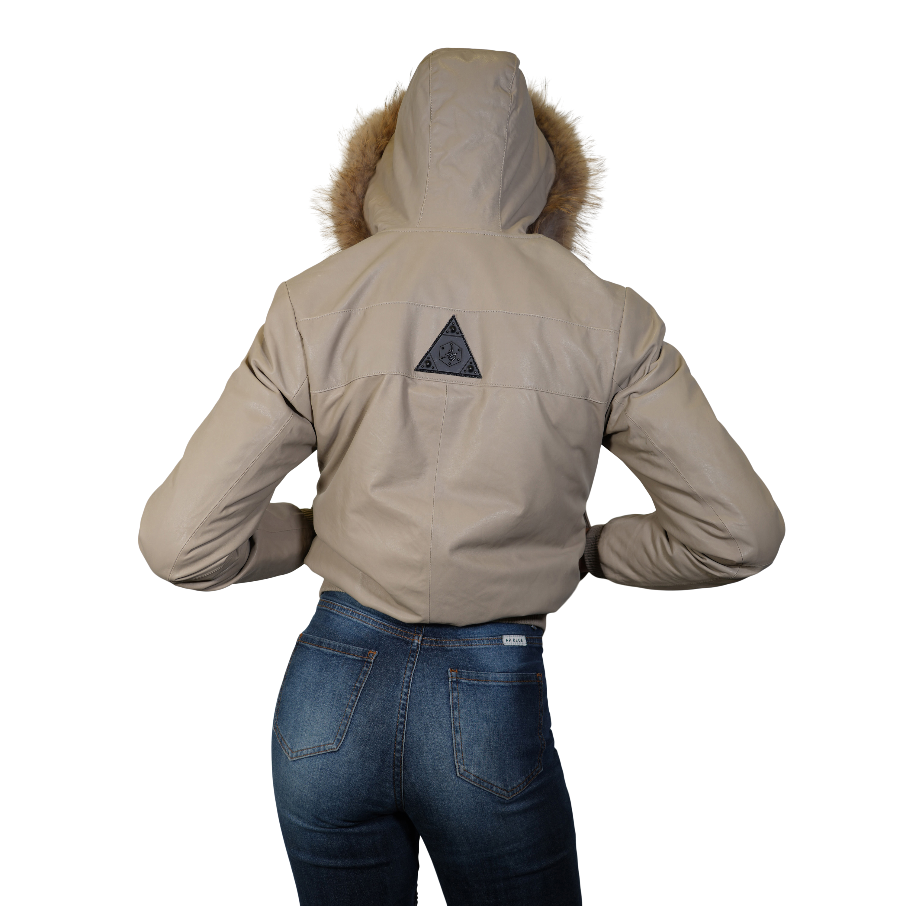 Women's Butter Cream Elegance Leather Jacket