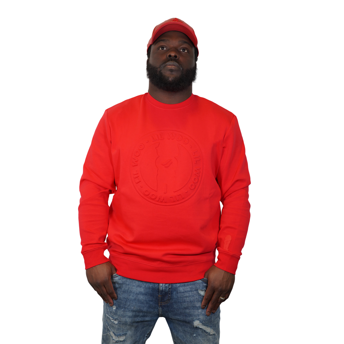 Embossed Crewneck Sweatshirt