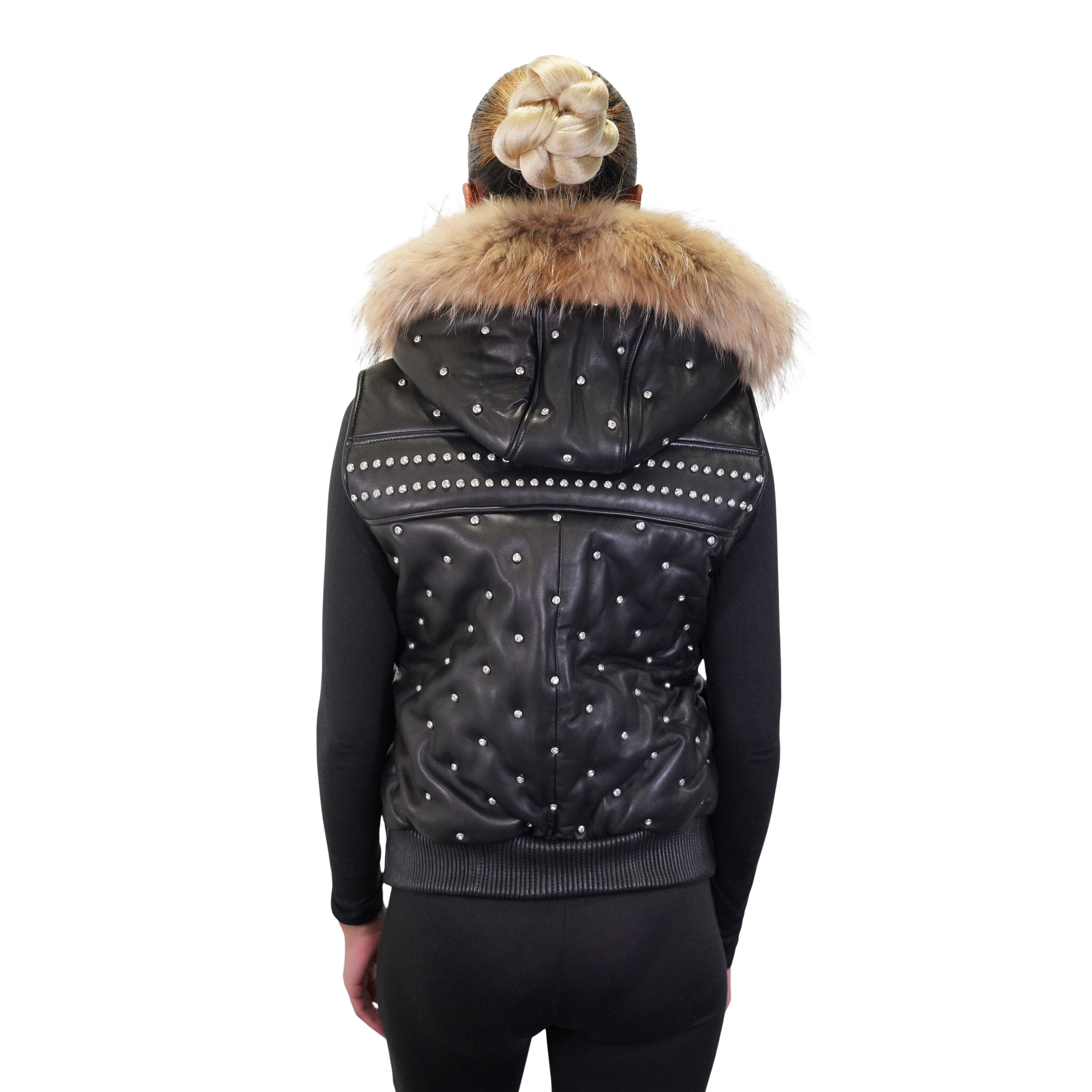 Studded Sophistication Leather Vest