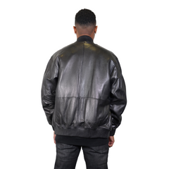 Plain Leather Bomber