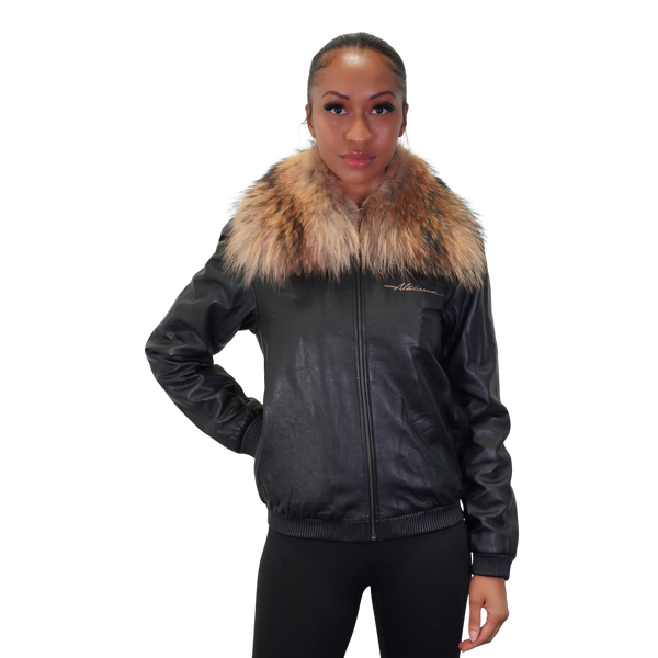 JEANASIS 【eL】Fur LeatherJacket Apparis Jay Shiny Faux