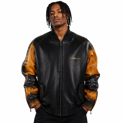 Artistry and Edge Hand-Painted Bomber