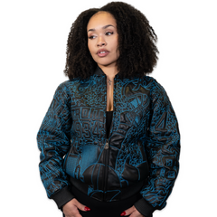 Women's Unchained Embroidered Leather Jacket