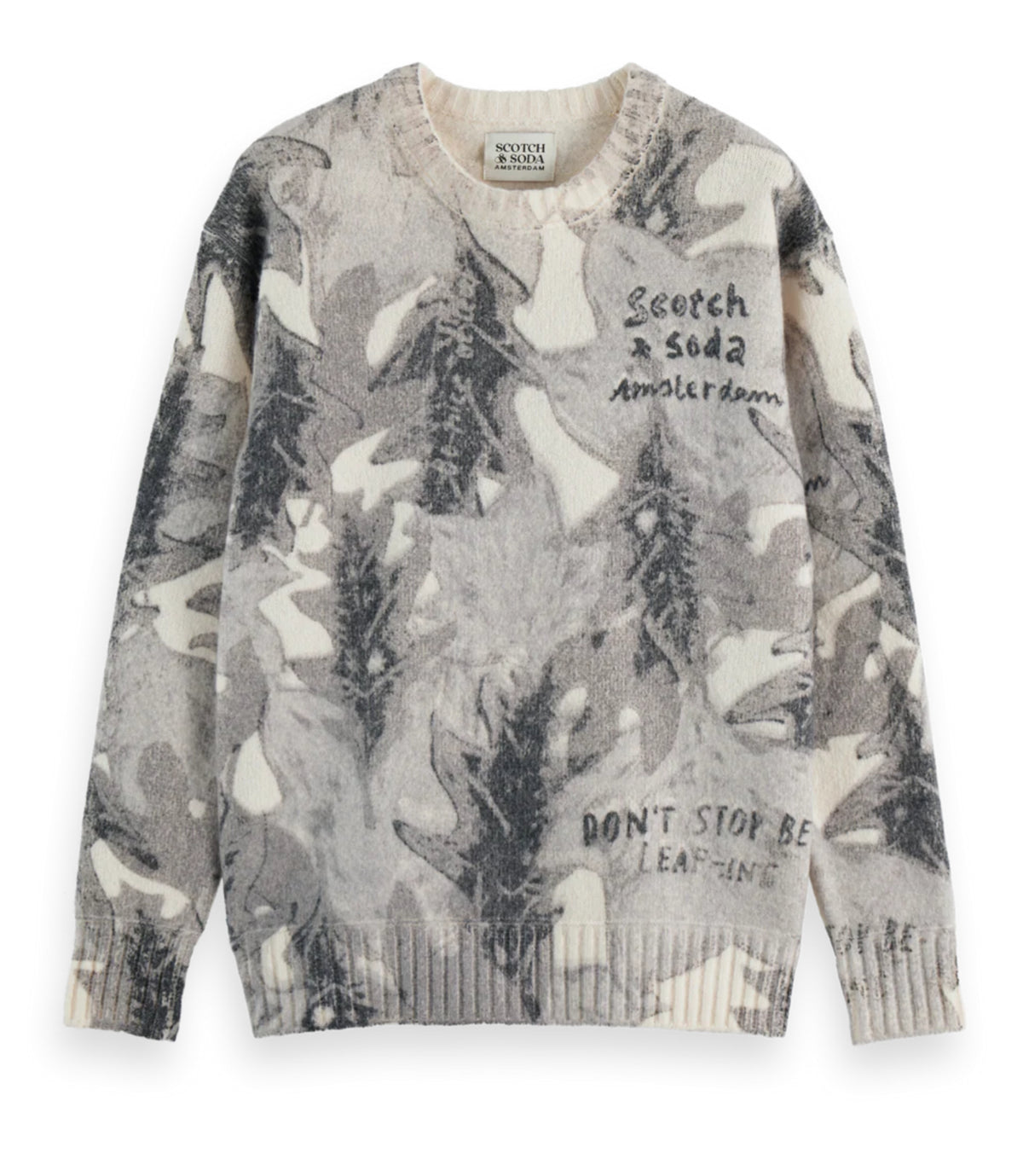 Printed Dropped Shoulder Pullover