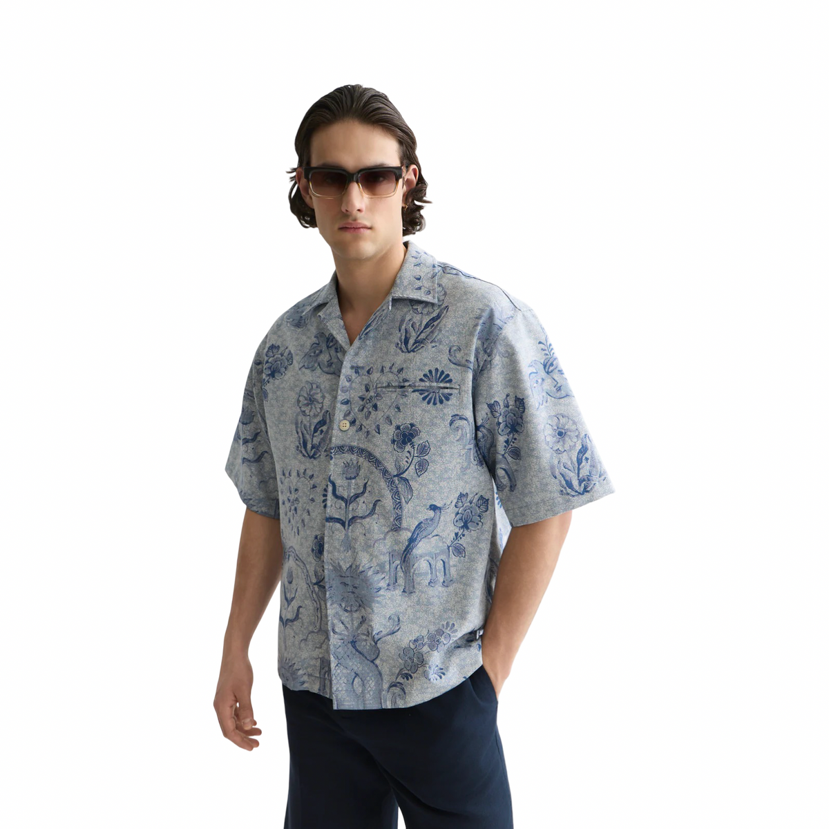 Scotch & Soda x Royal Deft Loose Short Sleeved Jacquard Shirt