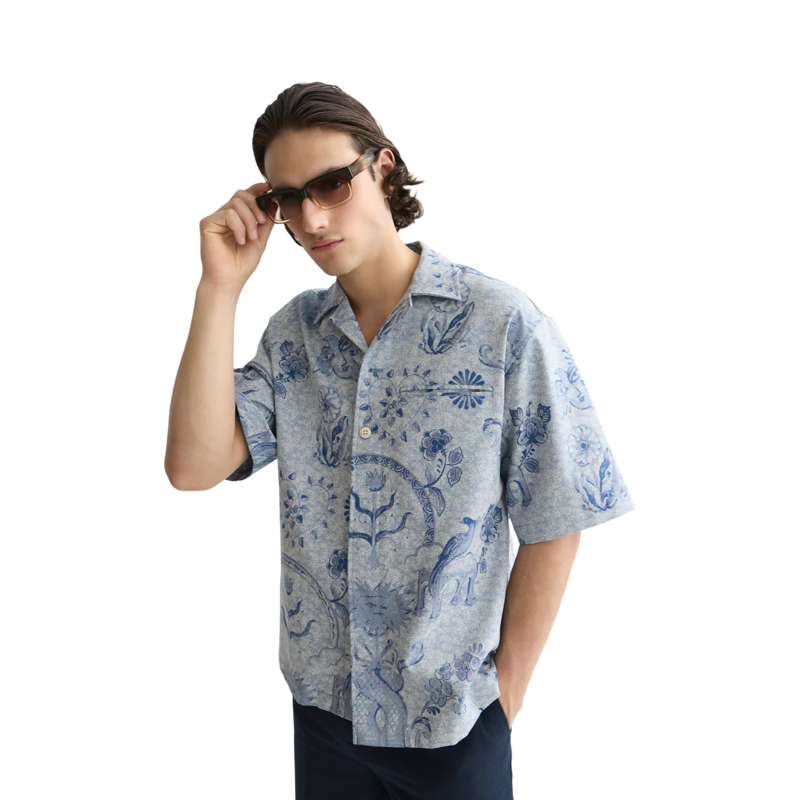 Scotch & Soda x Royal Deft Loose Short Sleeved Jacquard Shirt