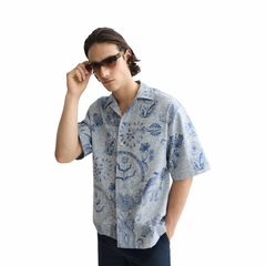 Scotch & Soda x Royal Deft Loose Short Sleeved Jacquard Shirt