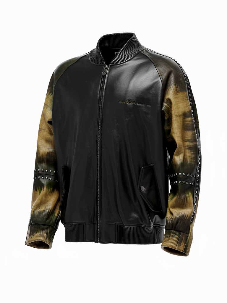 Artistry and Edge Hand-Painted Bomber