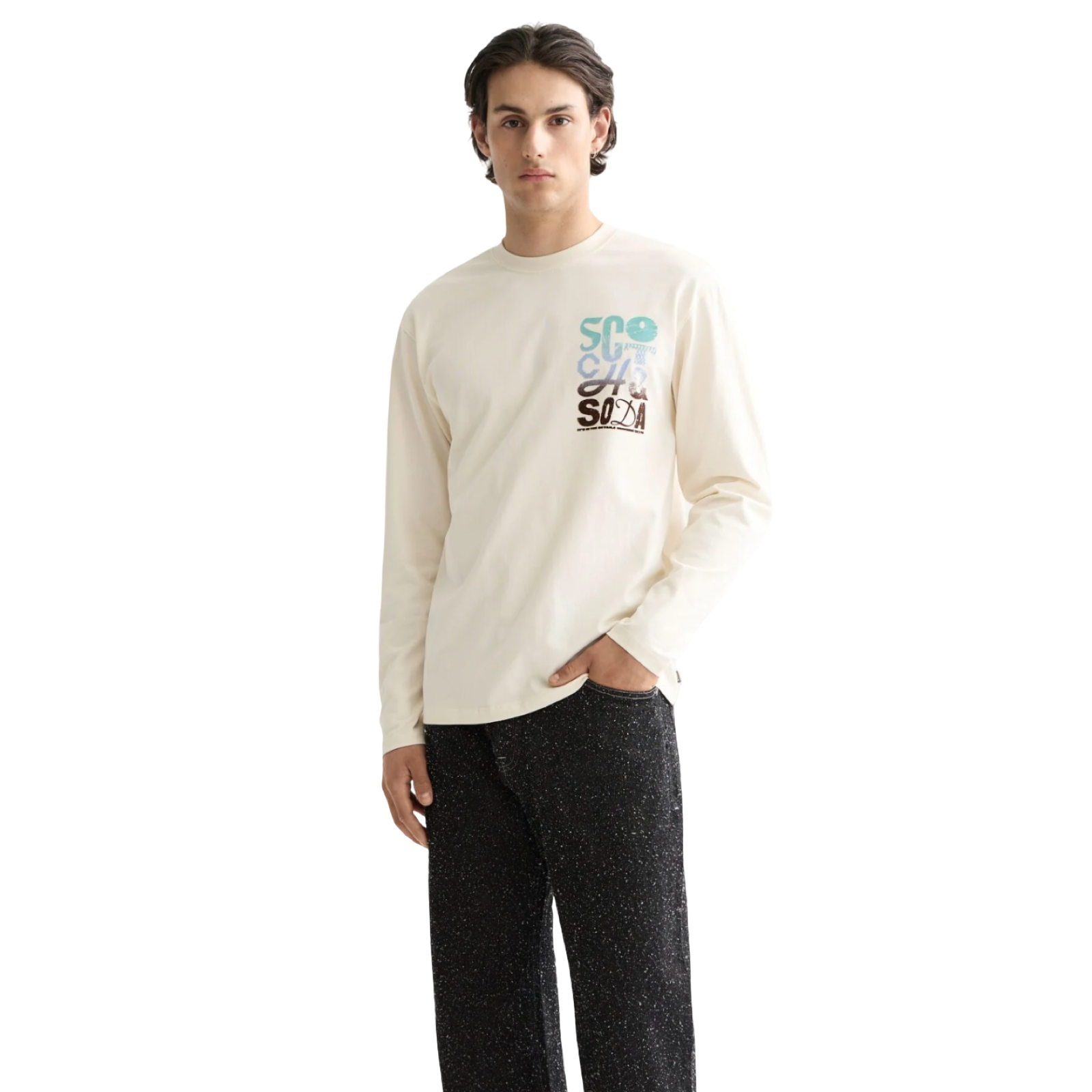 Relaxed Fit Artwork Long Sleeve Tee