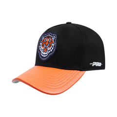 MLB Detroit Tigers DIY Pick Stitch Leather Pinch Front Strapback