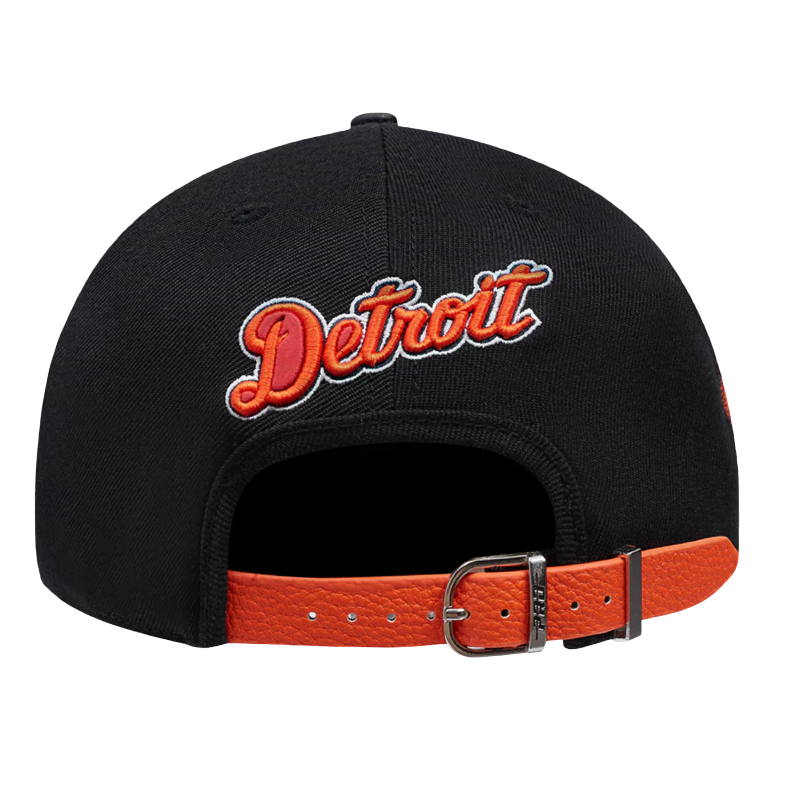 MLB Detroit Tigers DIY Pick Stitch Leather Pinch Front Strapback