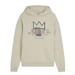 Basquiat Washed Artwork Relaxed Fit Hoodie