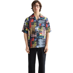 Relaxed-Fit Tencel All-Over Printed Short-Sleeved Shirt