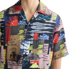 Relaxed-Fit Tencel All-Over Printed Short-Sleeved Shirt