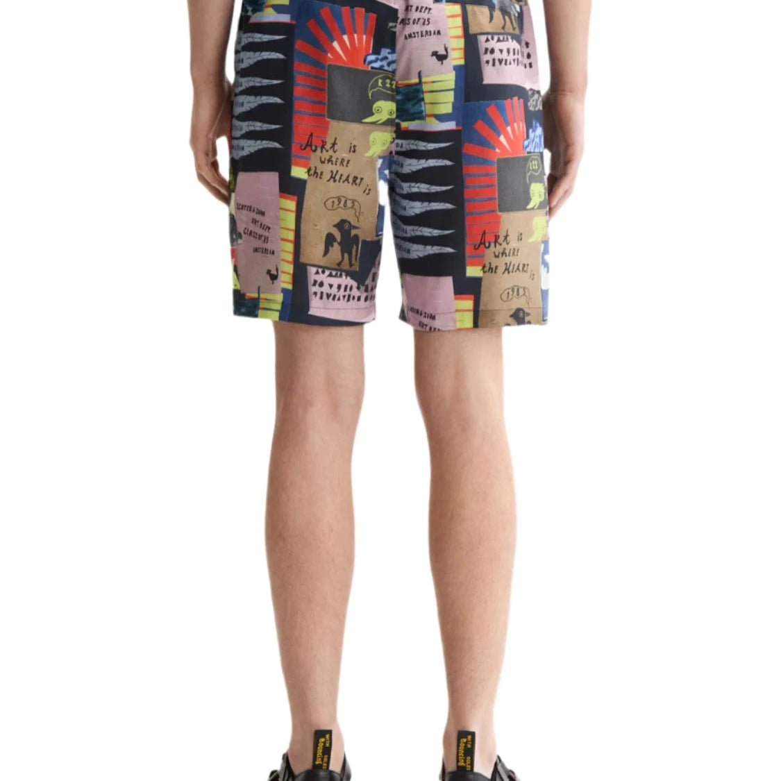 Fave - Printed Tencel Regular Fit Bermuda Shorts