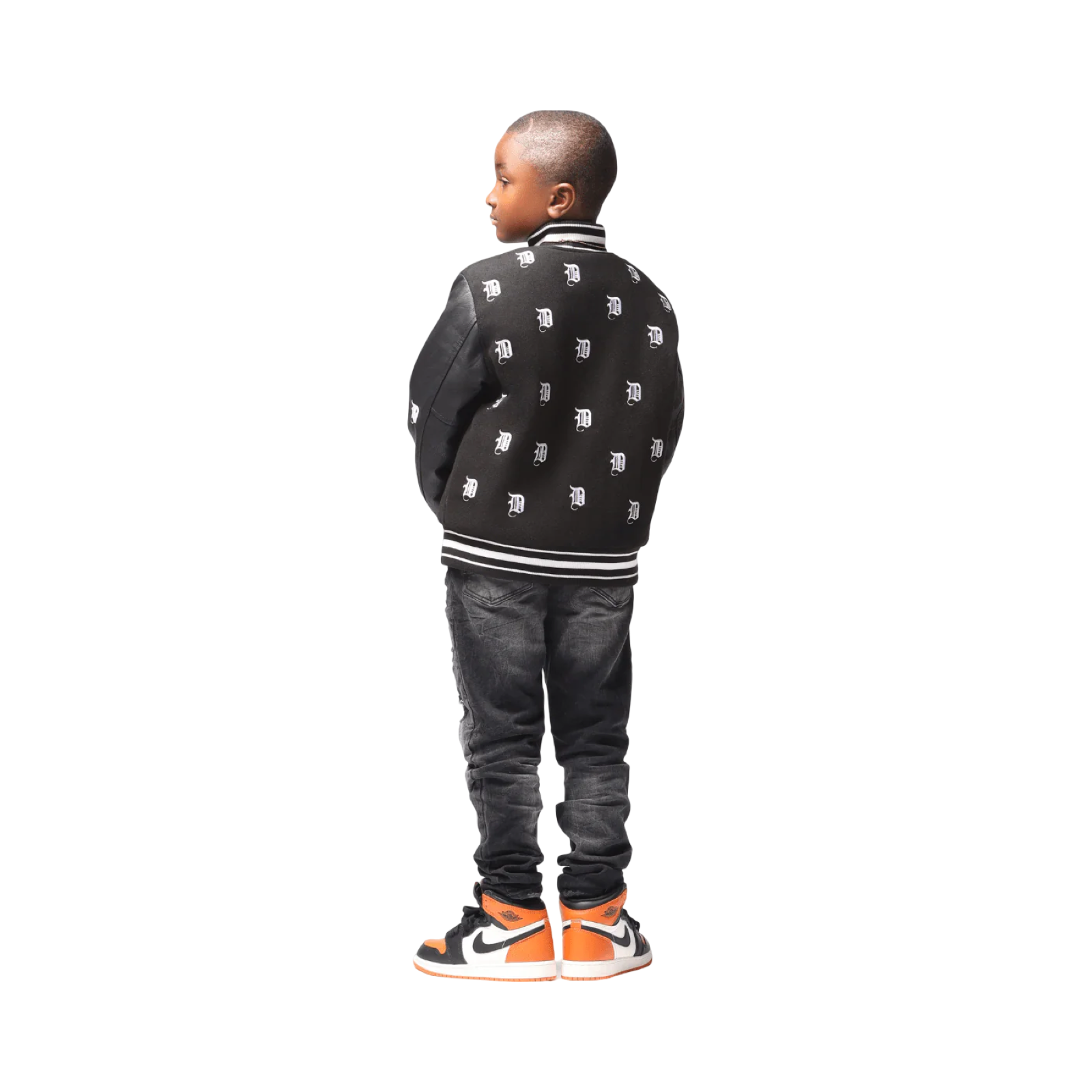 Kids 313 Varsity Jacket (Black)