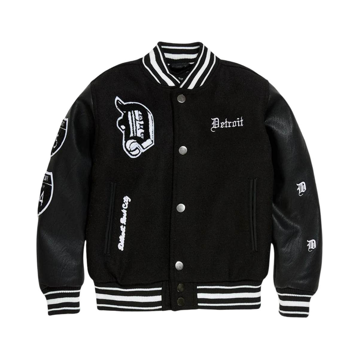 Kids 313 Varsity Jacket (Black)