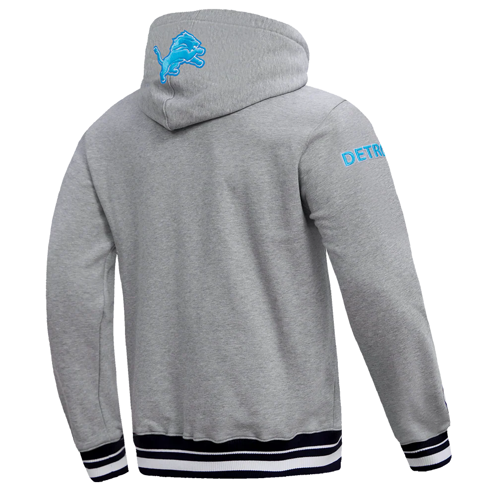 NFL Detroit Lions Script Tail Men’s Rib Fleece Pullover Hoodie