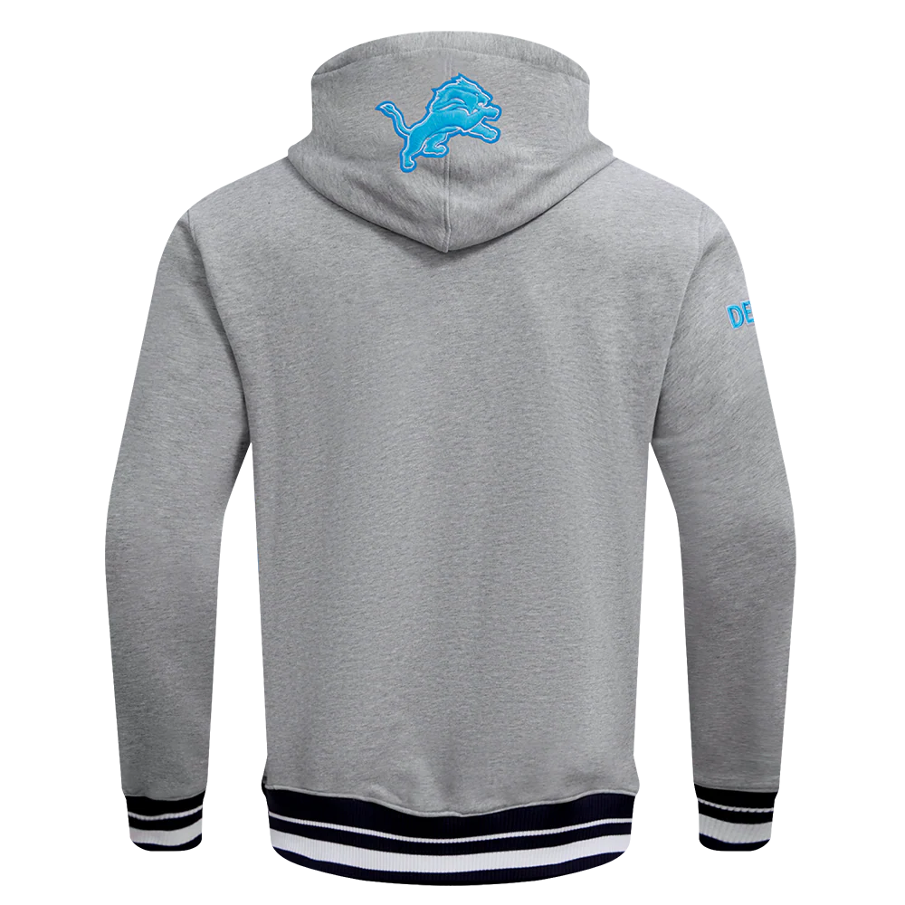 NFL Detroit Lions Script Tail Men’s Rib Fleece Pullover Hoodie