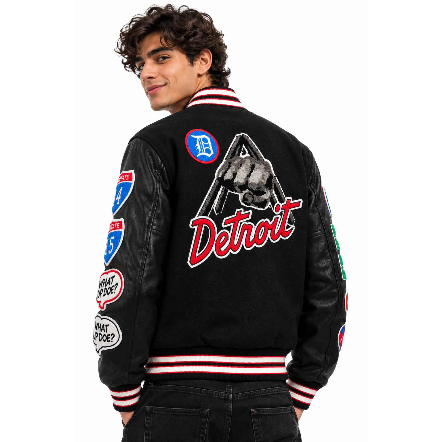Big Men’s Motown Varsity Jacket (Pistons)